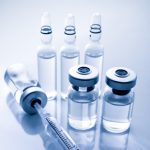 injectable drugs and a syringe